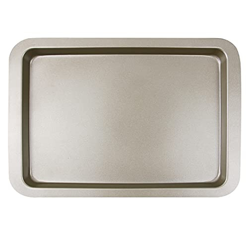 Hamnor Baking Sheet Pan Cookie Sheet,13 inch Nonstick Bakeware Cookie Pan,Cookie Baking Pan for oven,Gold