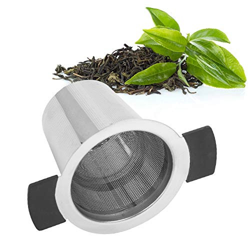 Tea Filter Cup, Tea Filter Gadget with Silicone Lid Tea Strainer, Loose Leaf Tea Infusers Kitchen Tools Tea Accessories for Home Office