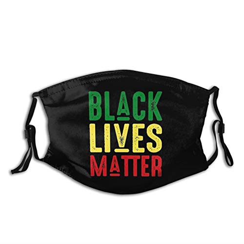 BLM Face Mask Washable Black Lives Matter Mask Balaclava Adults with Filters