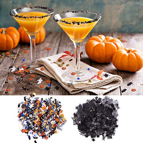 NUOBESTY Halloween Glitter Confetti, Table Scatter Confetti, Pumpkin Spider Webs and More for Halloween Party Decor-60g-