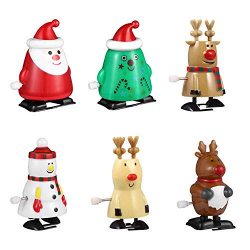 NUOBESTY Christmas Wind Up Toys Assorted Clockwork Toys Christmas Theme Walking Toys for Kids Party Favors Goodie Bag Filler-6 Pieces NUOBESTY Christmas Wind Up Toys Assorted Clockwork Toys Christmas Theme Walking Toys for Kids Party Favors Goodie Bag Filler-6 Pieces