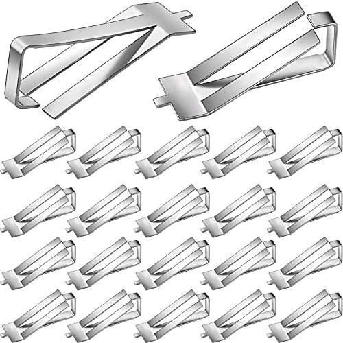 20 Pieces Glass Bed Spring Turn Clips Platform Clamps Stainless Steel Glass Clip 3D Printer Accessories Compatible with Creality Ender 3 Pro, Ender 3S, Ender 5 Pro, CR-20 PRO, CR-10S Pro 3D Printer