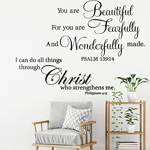 2 Pieces Vinyl Christian Quotes Wall Stickers Decal Beautiful Bible Verse Scripture Wall Stickers I Can Do All Thing Through Christ Who Strengthens Me Inspirational Quotes Wall for Home 2 Pieces Vinyl Christian Quotes Wall Stickers Decal Beautiful Bible Verse Scripture Wall Stickers I Can Do All Thing Through Christ Who Strengthens Me Inspirational Quotes Wall for Home