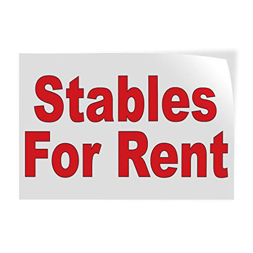 Decal Stickers Multiple Sizes Stables for Rent Red Industrial Vinyl Safety Sign Label Business 7x5Inches