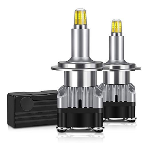 H7 LED Headlight Bulbs High Beam, 12000LM Newest Upgraded 360 Degree 8 Sides CSP Chips Yellow 60W Conversion kit