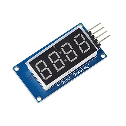 Anncus TM1637 LED Display Module for 7 Segment 4 Bits 0.36Inch Clock RED Anode Digital Tube Four Serial Driver Board Pack