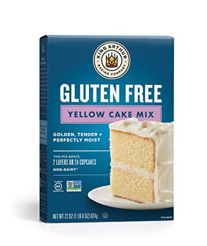 King Arthur, Gluten-Free Yellow Cake Mix, Gluten-Free, Non-GMO Project Verified, Certified Kosher, Non-Dairy, 22 Ounces