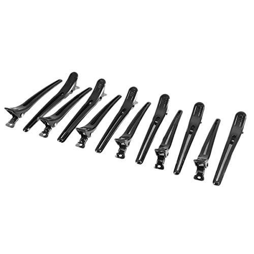 YOPOTIKA 12Pcs Hair Clamps Hairdressing Duckbill Clip Hinged Clips Black Barrette Cutting Hair Clamp Aluminum Alloy Hair Pin for Sectioning Styling Salon Hair Tools YOPOTIKA 12Pcs Hair Clamps Hairdressing Duckbill Clip Hinged Clips Black Barrette Cutting Hair Clamp Aluminum Alloy Hair Pin for Sectioning Styling Salon Hair Tools