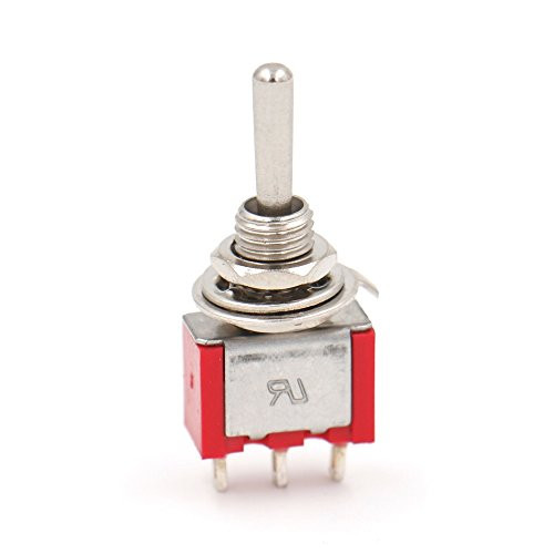 Baomain Toggle Switch MTS-123 SPDT Momentary -ON--Off--ON- 3 Files 3 Feet 5A 125VAC 2A 250VAC UL 5 Pack