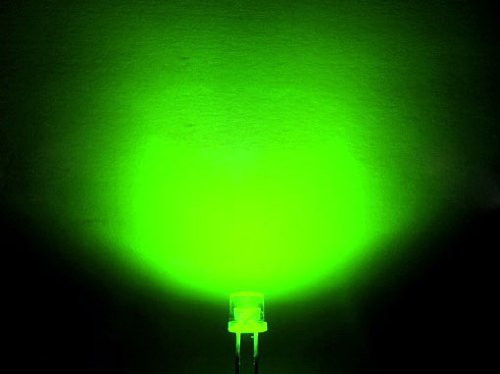 50pcs x Super Bright 3mm Flat Top Led 3mm green light 2pin