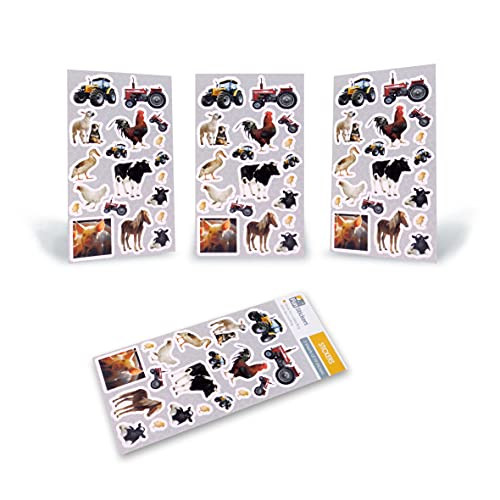 Fun Stickers Kids Party Bag Fillers Farmyard 3 Sheets CDU C 18-37