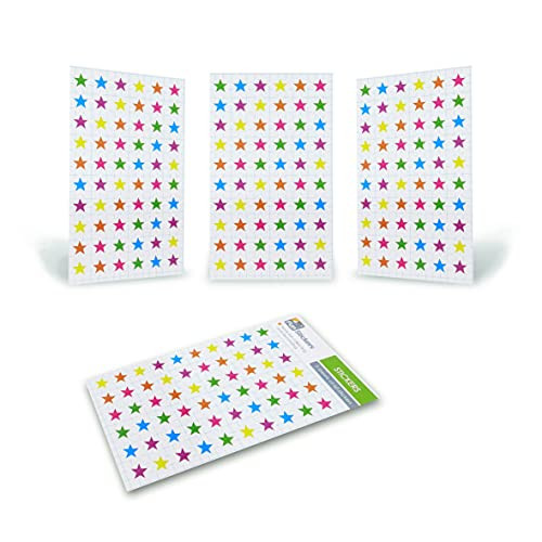 Fun Stickers Rewards Kids Party Bag Fillers Multicolour Stars 3 Sheets CDU I 18-130