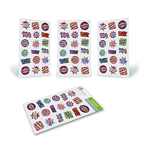 Fun Stickers Rewards Kids Party Bag Fillers Cool Merits 3 Sheets CDU I 18-136