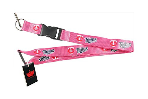 Aminco International Minnesota Twins Pink Clip Lanyard Keychain Id Ticket MLB