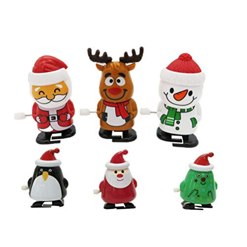 TOYANDONA 6Pcs Wind Up Toys Snowman Reindeer Christmas Tree Santa Claus Penguin Clockwork Toys Figure Xmas Holiday Party Supplies Favors Goodie Bag Fillers TOYANDONA 6Pcs Wind Up Toys Snowman Reindeer Christmas Tree Santa Claus Penguin Clockwork Toys Figure Xmas Holiday Party Supplies Favors Goodie Bag Fillers