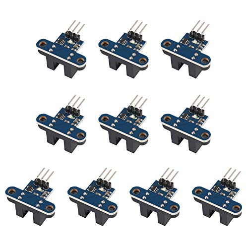 AITRIP 10 PCS Speed Measuring Sensor IR Infrared Slotted Optical Optocoupler Module Photo Interrupter Sensor for Motor Speed Detection Also for Arduino