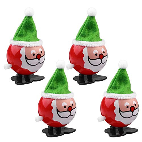 ABOOFAN 4Pcs Christmas Wind Up Toys Santa Claus Walking Shaking Head Chain Figurine Toy Xmas Clockwork Toys Goodie Bag Filler for Xmas Holiday Party Favors -Random Color- ABOOFAN 4Pcs Christmas Wind Up Toys Santa Claus Walking Shaking Head Chain Figurine Toy Xmas Clockwork Toys Goodie Bag Filler for Xmas Holiday Party Favors -Random Color-