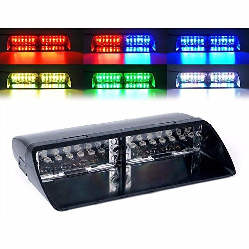 XT AUTO Car 16-led 18 Flashing Mode Emergency Vehicle Dash Warning Strobe Flash Light RGB