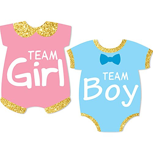 180 Pieces Gender Reveal Stickers Team Boy Team Girl Labels with Gold Foil Pink and Blue Gender Reveal Baby Stickers for Party Invitations and Voting Games Gender Reveal Baby Shower Supplies