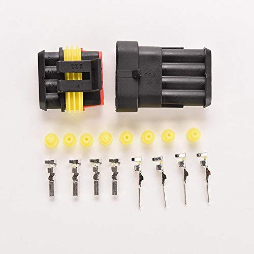 Davitu Cables, Adapters  and  Sockets - 2 Kits 2 Pin Way Waterproof Car Auto Car Part Sealed Electrical Wire Auto Connector Plug Set