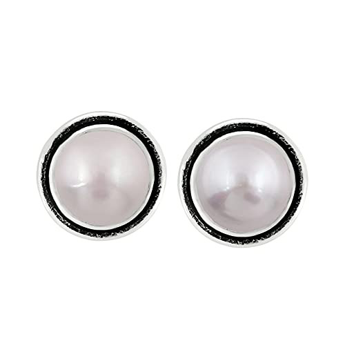 Genuine 7mm Round Shape Pearl Stud Earrings 925 Silver Plated Handmade Stud Earrings Jewelry For Women Genuine 7mm Round Shape Pearl Stud Earrings 925 Silver Plated Handmade Stud Earrings Jewelry For Women
