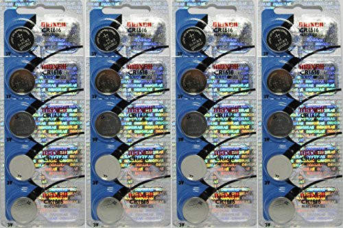 20 Maxell Lithium 3V Batteries Size CR1616, New hologram packaging that guarantees authenticity