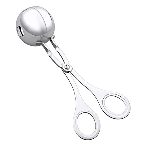 MIEDEON Tongs For Cooking,kitchen Tongs 7-Inch Stainless Steel Meatball Maker, Meatball Clip, Household Meatball Tool For Making Meatballs - Color : Silver -
