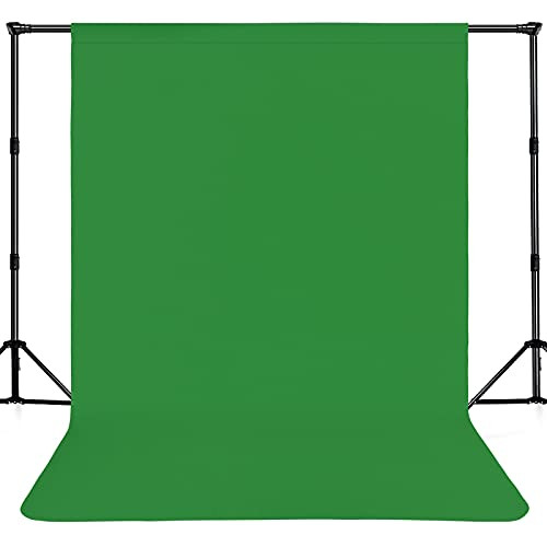WENMER 5 x 7ft Green Photography Backdrop Background Chromakey Green Screen Background Backdrop Solid Color Fabric Polyester Green Screen Photo Backdrop for Photo Video Studio Streaming Gaming