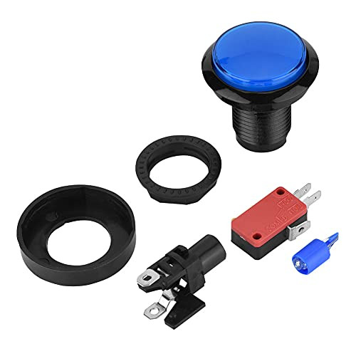 100mm Spherical Dome LED Light Illuminated Push Button Switch for Arcade Video Game Blue