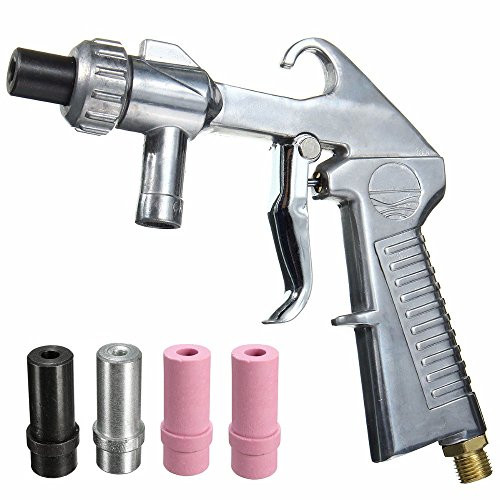 Jewboer Sandblaster Air Siphon Feed Blast Gun Nozzle Ceramic Tips Abrasive Sand Blasting