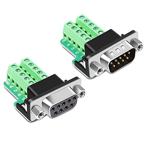 4Pcs DB9 Male and DB9 Female Breakout D-SUB Adapter Connector RS232 Serial to Terminal Board