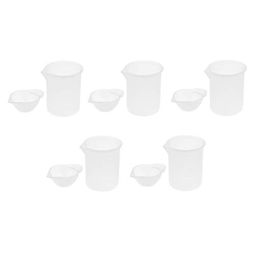 LoveinDIY 10Silicone Cup Reusable Epoxy 100ml Resin Measuring Cups DIY Resin Glue Tool