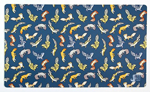 Inked Playmats Geckos Gray TCG Playmat Inked Gaming Perfect for Card Gaming TCG Game Mat