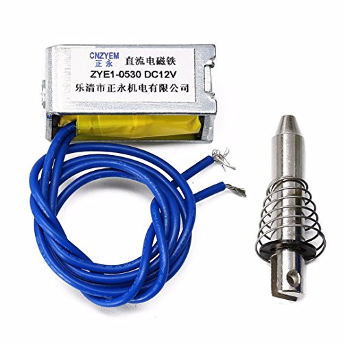 1pc New ZYE1-0530 Electronic Open Frame Style Solenoid Coil DC 12V 1A 10mm Stroke Stable Push Pull Type Electromagnet