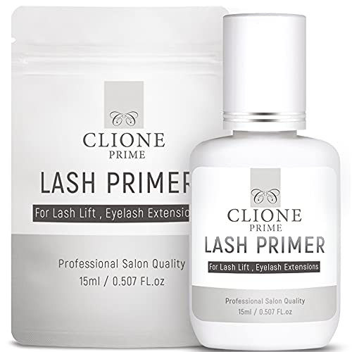 Clione Prime Lash Lift Primer  15ml, Higher Glue Retention, Protein and Oil Remover, Promotes Adhesive Bonding Power, Oil Free Cleanser, Professional Korean Eyelash Extension Primer