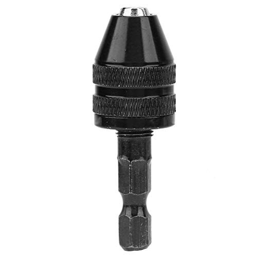 0.3-3.6mm Keyless Drill Chuck 1/4" Hex Shank Quick Change Adapter Converter for Screwdriver