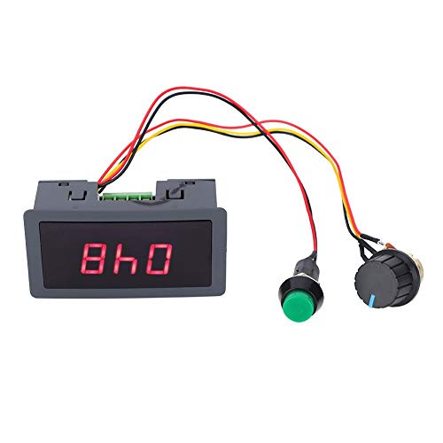 CCM5D PWM Motor Controller, 6V 12V 24V Adjustable Stepless DC Motor Speed Controller Digital DC Display Motor Governor