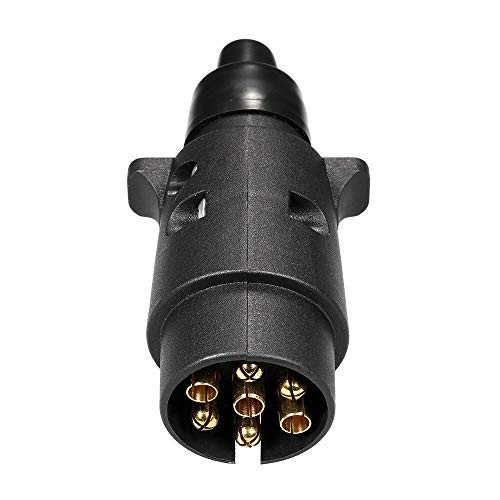 Davitu Cables, Adapters  and  Sockets - Trailer Adapter Connector 7Pin Plug Trailer Caravan Electric Adapter Towing Bar Socket for European Standard Trailer