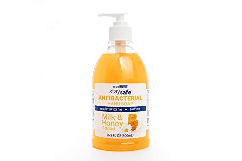 BioMiracle Stay Safe Cleansing Liquid Soap, 16.9 Ounce, 2 Pack, Antibacterial Hand Soap, Moisturize and Soften, Liquid Hand Soap Dispenser, Milk and Honey Scented