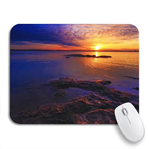 Adowyee Gaming Mouse Pad Sunset of Truman Lake Located As Part The Ozarks 9.5"x7.9" Nonslip Rubber Backing Mousepad for Notebooks Computers Mouse Mats