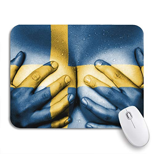 Adowyee Gaming Mouse Pad Sweaty Upper Part of Female Body Hands Covering Breasts 9.5"x7.9" Nonslip Rubber Backing Mousepad for Notebooks Computers Mouse Mats
