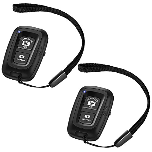 Cellphone Remote Shutter for Smartphones and Tablets -2 Pack-, TenHoo Wireless Camera Remote Control Compatible with iPhone/Android Cellphone Wrist Strap Included -Create Amazing Photos and Videos
