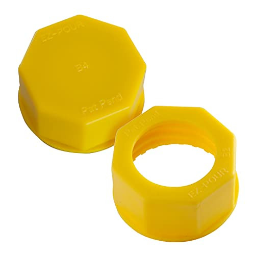 EZ-POUR Coarse Thread Base Cap Kit - Replacement Spout Base Cap and Solid Block Off Cap Spout and Anchor, Eagle, Igloo, Midwest