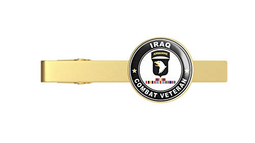 HOF Trading Gold US Army 101st Airborne Iraq Campaign with Ribbons Gold Tie Clip Tie Bar Veteran Gift HOF Trading Gold US Army 101st Airborne Iraq Campaign with Ribbons Gold Tie Clip Tie Bar Veteran Gift