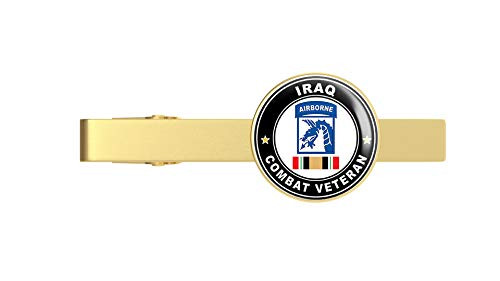 HOF Trading Gold US Army 18th Airborne Corps Iraq Combat Veteran with Ribbon Operation Iraqi Freedom OIF Gold Tie Clip Tie Bar Veteran Gift HOF Trading Gold US Army 18th Airborne Corps Iraq Combat Veteran with Ribbon Operation Iraqi Freedom OIF Gold Tie Clip Tie Bar Veteran Gift