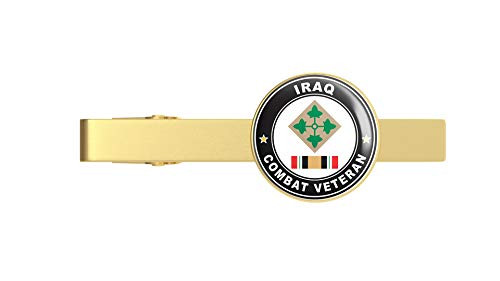 HOF Trading Gold US Army 4th Infantry Division Iraq Combat Veteran Gold Tie Clip Tie Bar Veteran Gift HOF Trading Gold US Army 4th Infantry Division Iraq Combat Veteran Gold Tie Clip Tie Bar Veteran Gift