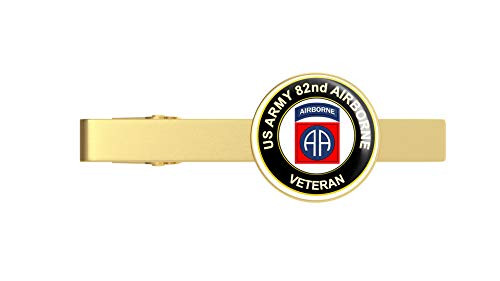 HOF Trading Gold U.S. Army Veteran 82nd Airborne Gold Tie Clip Tie Bar Veteran Gift HOF Trading Gold U.S. Army Veteran 82nd Airborne Gold Tie Clip Tie Bar Veteran Gift