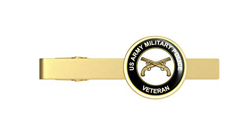 HOF Trading Gold U.S. Army Veteran Military Police Gold Tie Clip Tie Bar Veteran Gift