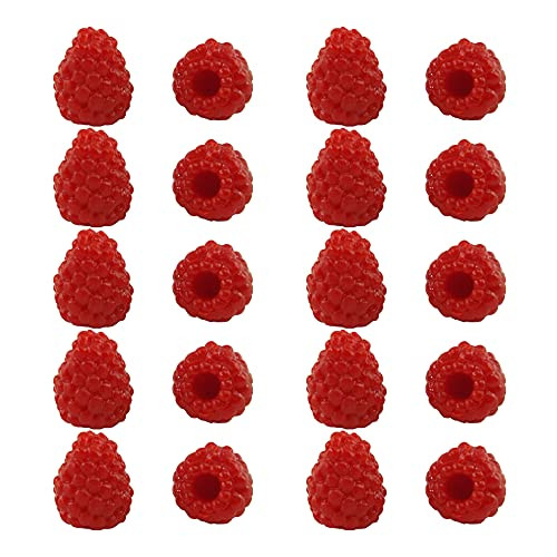 RAYNAG 20pcs Artificial Red Raspberry Fake Fruits Photography Props Lifelike Simulation Fruit Model, Realistic Desk Ornaments, Table Centerpieces Decoration RAYNAG 20pcs Artificial Red Raspberry Fake Fruits Photography Props Lifelike Simulation Fruit Model, Realistic Desk Ornaments, Table Centerpieces Decoration
