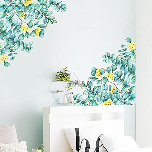 Watercolor Leaf and Flowers Wall Stickers, IVIOOO Green Leaves Wall Decals for Living Room, Fresh Plants Wall Decor Posters, Removable Vinyl Peel and Stick Wall Art Murals for Bedroom Door Dining Room Watercolor Leaf and Flowers Wall Stickers, IVIOOO Green Leaves Wall Decals for Living Room, Fresh Plants Wall Decor Posters, Removable Vinyl Peel and Stick Wall Art Murals for Bedroom Door Dining Room